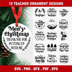 christmas ornament designs for teachers