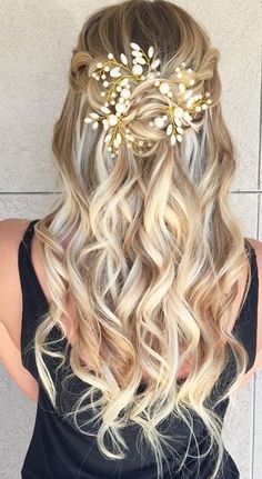 half up updo hairstyle idea                                                                                                                                                                                 More Enchanted Prom, Fairytale Hair, Ball Hairstyles, Long Blonde, Prom Hairstyles, Formal Hairstyles, Long Blonde Hair