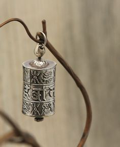 Sterling Silver Prayer Wheel Pendant, Nepal - Charms & Pendants Lucky Sign, Buddha Groove, Prayer Wheel, Sanskrit Mantra, Buddha Jewelry, Buddhist Prayer, Prayer Box, Buddha Pendant, The Lotus