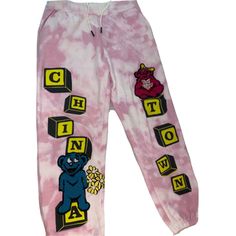 ad eBay - Find many great new & used options and get the best deals for Chinatown Market Chenille Tie Dye Sweatpants Size XL Pink Embroidered Sweats NEW at the best online prices at eBay! Free shipping for many products! Tie Dye Sweatpants, Chinatown Market, Pink Tie, Pink Tie Dye, Graphic Prints, Tie Dye, Sweatpants