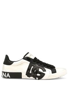 white/black calf leather logo patch to the side logo patch at the tongue logo patch to the rear front lace-up fastening round toe branded insole flat rubber sole Tennis Whites, Sneaker Games, Dolce E Gabbana, Leather Cap, Dolce And Gabbana Man, Beach Tote Bags, Leather Logo, Dolce & Gabbana, Handbag Backpack