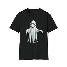 "✨ Get ready for some spooky cuteness with our adorable ghost-themed cotton t-shirt! ✨ Step into a realm of wonder and magic with our captivating cotton shirt featuring a charming graphic of a magical Cute Ghost. This shirt is designed to transport you to a world of fantasy and imagination. 👚 Crafted for Comfort: Enjoy the softness and breathability of premium cotton, ensuring a comfortable fit as you embrace the ethereal allure. 🌟 Whimsical Design: Our exclusive graphic captures the essence o Horror Themed Cotton T-shirt With Character Print, Horror Character Print Cotton T-shirt, Spooky Cotton T-shirt With Sublimation Print, World Of Fantasy, Ghost Shirt, Whimsical Design, Believe In Magic, Cute Ghost, Quality T Shirts