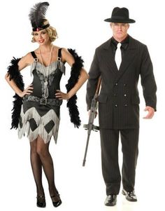 Estilo Charleston, Fancy Dress Ideas, Gangster Costumes, Best Couples Costumes, Clever Halloween, Casino Dress, Casino Outfit