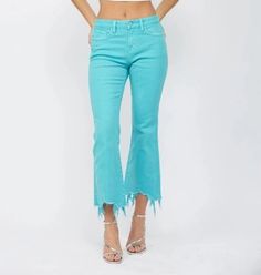 High Rise Crop Flare - Turquoise - Brazos Avenue Market Crop Flare, Capri Blue, Cropped Flares, Brand Sale, Jeans Jumpsuit, Playful Design, Skirt Top, Toddler Outfits, The Ordinary