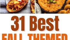 the cover of 31 best fall themed meals