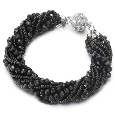 PRICES MAY VARY. Black Crystal Beads Multi-Strand Bracelet with Rhinestone Ball Charm Magnetic Clasp 1)Length: 20CM(7.87"); Bead Size: 12MM(0.47") 2)Total Weight: 26.9g 3)Material: Alloy; Rhinestones and Simulated crystal 4)Package: Jewelry Box with Brand Name COOLSTEELANDBEYOND 1)Length: 20CM(7.87"); Bead Size: 12MM(0.47")
2)Total Weight: 26.9g
3)Material: Alloy; Rhinestones and Simulated crystal
4)Package: Jewelry Box with Brand Name COOLSTEELANDBEYOND Beads Clothes, Package Jewelry, Stone Bracelets, Multi Strand Bracelet, Choker Collar, Strand Bracelet, Chain Choker, Magnetic Clasp, Bead Strand