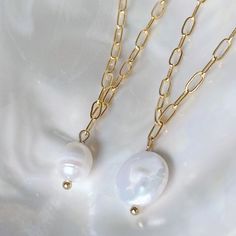 Dainty gold paperclip chain necklace with flat round or rice freshwater pearl. Necklace is 16 inches long and includes a 2-inch extender. Pearl Necklace With Paperclip Chain, Gold Necklace With Baroque Pearl And Paperclip Chain, Minimalist Gold Pearl Necklace With Paperclip Chain, Gold Pearl Necklace With Paperclip Chain, Elegant White Necklace With Paperclip Chain, Elegant White Pearl Necklace With Paperclip Chain, Minimalist Pearl Necklace With Paperclip Chain, Dainty Pearl Necklace With Paperclip Chain Gift, White Pearl Necklace With Paperclip Chain