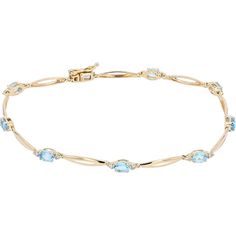 10K Yellow Gold Swiss Blue Topaz Bracelet - Captivating Elegance Topaz Bracelet, Topaz Birthstone, Blue Topaz Bracelet, Yellow Gold Jewelry, Swiss Blue Topaz, Diamond Bracelets, Metal Bracelets, Estate Jewelry, Pretty Things