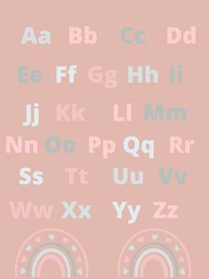 the alphabet is made up of different shapes and sizes, including letters that appear to be in