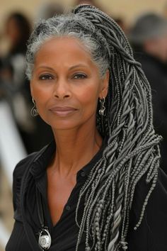 Silver Haired Beauties, Gorgeous Gray Hair, Grey Hair Inspiration, Silver Hair Color, Natural Gray Hair, Braided Hairstyles For Black Women, Locs Hairstyles, Grey Hair