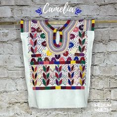 (1) Corn Motif Mexican Blouse Sleeveless – Camelia Mexican Boutique Artisan Multicolor Cotton Top, Traditional Multicolor Cotton Embroidered Top, Multicolor Embroidered Cotton Top For Festivals, Multicolor Cotton Embroidered Top For Festivals, White Traditional Tops With Traditional Patterns, Folk Style Embroidered Cotton Top With Motif, Cotton Folk Embroidered Top With Motif, Folk Style Cotton Embroidered Top With Motif, Multicolor Embroidered Cotton Top With Motif