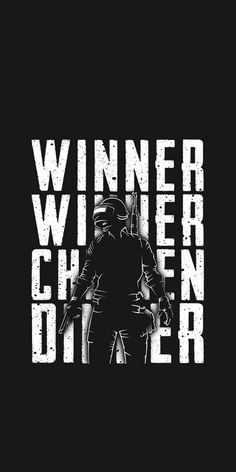 a black and white poster with the words winner, winner, driver