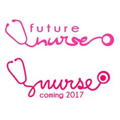 the future nurse logo is pink and has hearts on it, as well as an inscription that reads'future nurse sunrise coming 2017 '