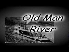 an old man river boat is shown in this black and white photo with the caption