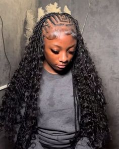 Fulani Stitch Braids, Braided Hairstyles Fulani, Hairstyles Fulani Braids, Cruise Prep, Curly Hair Sew In, Quick Curly Hairstyles, Fav Hairstyles, Black Kids Braids Hairstyles