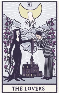 the lovers tarot card with an image of two people holding hands