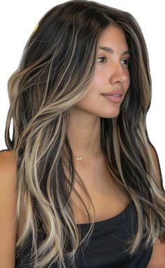 Balayage Black, Soft Highlights, Balayage Caramel, Rambut Brunette, Subtle Balayage, Black Hair With Highlights