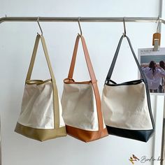 Bird in Bag - New tote bag large capacity female canvas bag stitching ladies shoulder bag female fashion Bag Stitching, Tootsie Roll, Word Wrap, Female Fashion, Pocket Detail, Olivia Mark, Large Bags, Canvas Bag, Patch Pocket