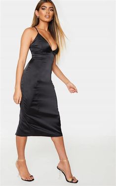 Satin Lace Up Back Midi Dress. There are any references about Satin Lace Up Back Midi Dress in here. you can look below. I hope this article about Satin Lace Up Back Midi Dress can be useful for you. Please remember that this article is for reference purposes only. #satin #lace #up #back #midi #dress Fabric Styles, Simple Black Dress, Black Satin Dress, Metallic Fabric, Eyelet Lace, Satin Material, Black Midi Dress, Black Satin, Party Dresses