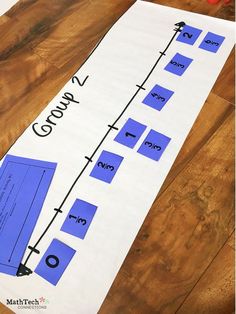 a paper cut out to look like a growth chart on a wooden table with scissors