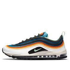 Nike Air Max 97 'Green Abyss Illusion Green' CZ7868-300 (SNKR/Multicolor/Air Cushion/Shock-absorbing) Modern Multicolor Sneakers With Air Cushioning, Modern Multicolor Running Shoes, Multicolor Nike Air Max For Sports, Sporty Multicolor Nike Air Max For Sports, Nike Air Max 97, Air Max, Nike Air Max, Nike Air, Nike