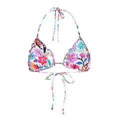 Woman ruffled triangle top swimsuitMulticolor flower on white backgroundAdjustable lacesRemovable cupsRegular fitComposition: 90% Polyamide 10% ElastaneCare instructions: Cold hand wash. Do not soak. Do not iron. Do not dry off in contact with other garments. Rinse after contact with chlorine or salt water Multicolor Adjustable Swimwear For Spring, Adjustable Multicolor Swimwear For Spring, Spring Adjustable Multicolor Swimwear, Spring Multicolor Adjustable Swimwear, Adjustable Floral Print Swimwear, Adjustable Floral Print Swimwear For Poolside, Adjustable Floral Print Swimwear For Beach Season, Adjustable Floral Print Swimwear For Spring, Floral Print Triangle Top Swimwear For Vacation