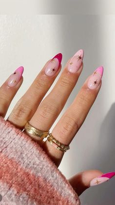 https://www.instagram.com/p/Cmwr1w4sKMI/?igshid=MDM4ZDc5MmU=  • @pheobesummernails on Instagram April Nails, Pink Glitter Nails, February Nails, Almond Nails Designs, French Tip Nails, Short Acrylic Nails, Valentines Nails, Cute Acrylic Nails, Eras Tour