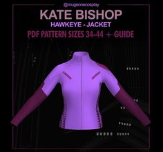 Kate Bishop Cosplay Jacket Hawkeye Costume Pattern PDF Sizes - Etsy Hawkeye Costume, Kate Bishop, Costume Patterns, Disney Princess Art, Princess Art, Printed Pages, Hawkeye, Adult Costumes, Avengers