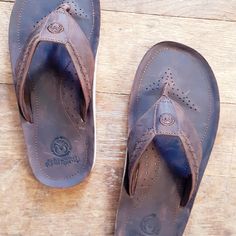 We Have 10 Pairs Of Ocean Minded "All Leather Sandals"...These Retail For $89 With Us Just $39....Only 10 Left Leather Sandals With Round Toe For Beach, Leather Round Toe Flip Flops For Beach, Casual Leather Sandals For Beach, Leather Slippers With Cushioned Footbed For Vacation, Leather Beach Flip Flops With Cushioned Footbed, Casual Flip Flops With Leather Footbed For Vacation, Casual Leather Footbed Flip Flops For Vacation, Casual Brown Flip Flops With Ortholite Insole, Leather Flip Flops With Round Toe For Vacation