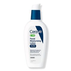 PM Facial Moisturizing Lotion with Hyaluronic Acid for All Skin Types - BenefitsTravel Size, under TSA liquid limitUlta Conscious Beauty Approved: Vegan IngredientsUltra-lightweight oil-free night cream formula moisturizes the skin while you sleepHelps restore the protective skin barrier with three essential ceramidesHelps attract moisture to the skin with hyaluronic acidIdeal for normal to oily skinAccepted by the National Eczema AssociationHelps soothe the skin with niacinamideNon-comedogenic Cerave Moisturizer, Differin Gel, Gentle Skin Cleanser, Night Moisturizer, Moisturizing Lotion, Face Lotion, Mineral Sunscreen, Skin Cleanser Products, Moisturizing Lotions