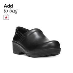 in stock Work Shoes Women, Cool Fits, Slides Shoes, Work Shoes, Clogs, Leather Upper, Pick Up, In Store, Black Leather