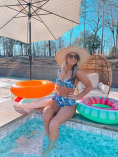 Experience tropical paradise in our To The Tropics Bikini Swimsuit with Sarong! This stunning two-piece set features ruffle details on the shoulders and bottom, adding a touch of playful elegance to your beachwear. The matching blue and white sarong coverup is the perfect accessory to complete your beach look. Embrace the island vibes with this must-have bikini set! The bottoms are little cheeky on this one ;) Vacation Poolside Tankini With Upf 50+, Hawaiian Swimwear For Poolside Beach Season, Vacation Tankini With Upf 50+ For Poolside, Vacation Tankini For Summer Parties, Upf 50+ Tankini For Poolside Vacation, Upf 50+ Swimwear For Pool And Beach Season, Summer Tropical Print Swimwear For Pool, Beachwear Swimwear With Tropical Print For Pool, Vacation Swimwear With Tropical Print For Pool