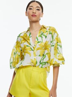 Luxury Floral Applique Blouse For Women, Luxury Casual Blouse With Vibrant Print, Luxury Printed Blouse For Women, Floral Long Sleeve Blouses, Luxury Casual Tops With Floral Embroidery, Art Silk Meenakari Blouse For Women, Blouses 2020, Women Floral Blouse, Alice And Olivia