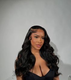 30 In Side Part, Body Wave Wig Hairstyles 22 Inch, Curl Wigs For Black Women, Side Part Weave Black Women, Black Closure Wig, Side Part Wig Hairstyles, Side Part Curly Wig, Holiday Hairstyles For Black Women, Body Wave Side Part