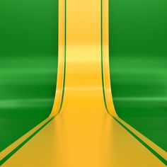 a green and yellow background with an arrow