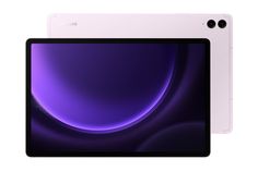 the back side of an ipad with a purple background