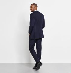 The Holden Outfit | The Black Tux Timeless Notch Lapel Suit For Party, Luxury Blue Suits For Black-tie Events, Navy Tuxedo Style Three-piece Suit For Formal Occasions, Navy Tuxedo For Formal Occasions, Navy Three-piece Tuxedo For Formal Occasions, Elegant Navy Blazer For Work, Elegant Slim Fit Double Breasted Suit For Business Casual, Classic Blue Blazer For Black-tie Events, Classic Party Suits With Pressed Crease