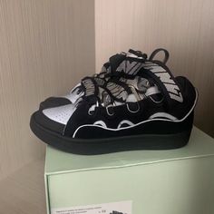 Black Grey Lanvin Curb Sneaker For Men And Women Color Black Grey Eu 39(Men's 7 Or Women's 7) Style Men's And Women's Sports Brand New And Unworn Comes With Box Lanvin Sneakers, Lanvin Shoes, Sports Brands, Woman Colour, Lanvin, Men And Women, Mens Shoes Sneakers, Sports Women, Black Shoes