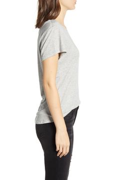 This lightweight, slim-fit crewneck T-shirt in classic heather grey is the casual staple every wardrobe needs. Style Name:Splendid Abbie Crewneck T-Shirt. Style Number: 5949783. Available in stores. Gray Fitted Crew Neck T-shirt, Gray Stretch Crew Neck T-shirt, Casual Tri-blend Crew Neck T-shirt, Fitted Heather Grey Crew Neck Tops, Relaxed Fit Scoop Neck T-shirt For Fall, Fall Relaxed Fit Scoop Neck T-shirt, Basic Soft-washed T-shirt For Layering, Fall T-shirt With Shirttail Hem For Everyday, Fall Everyday T-shirt With Shirttail Hem