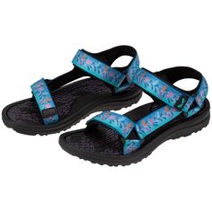 Serenity and simplicity combine in this dragonfly patterned pair of river sandals! Colorful, woven straps in cool hues keep your feet securely in place in this rugged pair. The straps are easily adjustable with a cushioned heel for comfort and two tiny dragonflies, or butterflies, on the end of the Velcro tab. Ideally designed for active water sports, these secure sandals are perfect for use as water shoes, beach shoes, or at public pools. But with textured foot beds, traction treading, and ligh Sandals Colorful, Best Selling Products, Water Sandals, Trending Products, Greater Good, Selling Products, Butterfly Pattern, Beach Shoes, Water Shoes