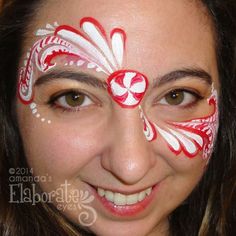 Face Painting Images, Eye Face Painting, Paint Christmas, Paint Patterns, Winter Face