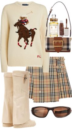 Burberry Shirt Outfit Women, Classy Outfits Aesthetic, New York Christmas Outfits, Polyvore Winter, Girl Fashion Style, 2000s Outfits, Future Clothes, Elegant Dresses Classy, Paris Outfits