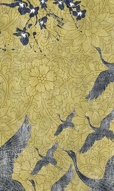 soaring oriental birds mural wallpaper Free Wallpaper Samples, Asian Wallpaper, Beautiful Backsplash, Commercial Wallpaper, Wallpaper Murals, Cherry Blossom Tree, Blossom Trees, Geometric Wallpaper, Nature Wall