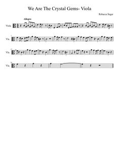 we are the crystal gems - vola sheet music for violin and piano with notes