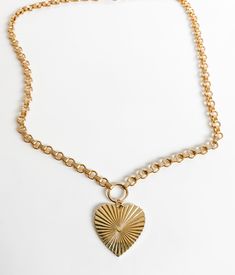 This beautiful chunky rolo chain is a classic. with a beautiful 1.5 inch Lulu heart charm All components 14k gold filled. Heart-shaped Gold-tone Charm Necklace With Adjustable Chain, Gold-tone Heart Pendant Necklace With Lobster Clasp, Gold-tone Heart Chain Necklace, Chunky Chain Jewelry For Valentine's Day Gift, Valentine's Day Gift Chunky Chain Jewelry, Gold-tone Heart Charm Chain Necklace, Heart Shaped Chunky Chain Necklace Gift, Heart-shaped Chunky Chain Necklace Gift, Heart-shaped Chunky Chain Necklace For Gift