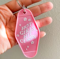 Introducing the Hot Girls Hit Curbs Motel Keychain: a functional and stylish accessory for your keys. Crafted from durable materials, this stylish keychain is a great gift for any occasion. Perfect for those who appreciate stylish and functional accessories. Pink Motel, Pink Key, Pink Car Accessories, Girls Keychain, Funny Gifts For Her, Silver Keychain, Key Accessories, Cute Keychain, Functional Accessories