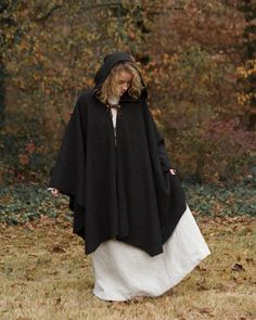 Outcast Cloak – Fell & Fair Halloween Cape Outerwear For Larp, Halloween Cape For Larp Events, Halloween Cape For Larp, Black Cape For Larp, Gothic Cape For Larp In Fall, Gothic Cape Outerwear For Fantasy Events, Gothic Cape For Fantasy Events, Gothic Cape Outerwear For Larp, Elvish Outerwear For Fall Cosplay