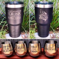 the lord's house tumbler is shown in three different pictures