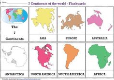 the world map with different countries and their names in each country's capital area