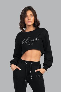 Blvck Paris, Luxury Sweater, Sport Wear, Embossed Logo, Signature Logo, Quality Fashion, Sport Fashion, Women Collection, Sweater Hoodie